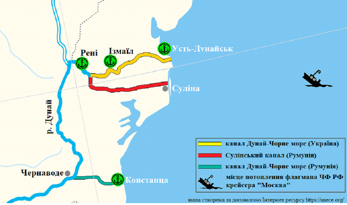 Рис. 1. Мапа Дунайського портового кластеру
